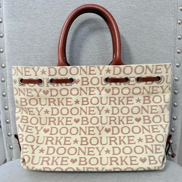 Dooney & Bourke Cream and Brown Purse - Picture 2 of 7